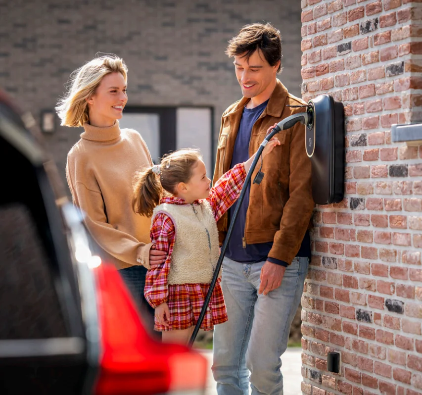 Family using the One Business charger