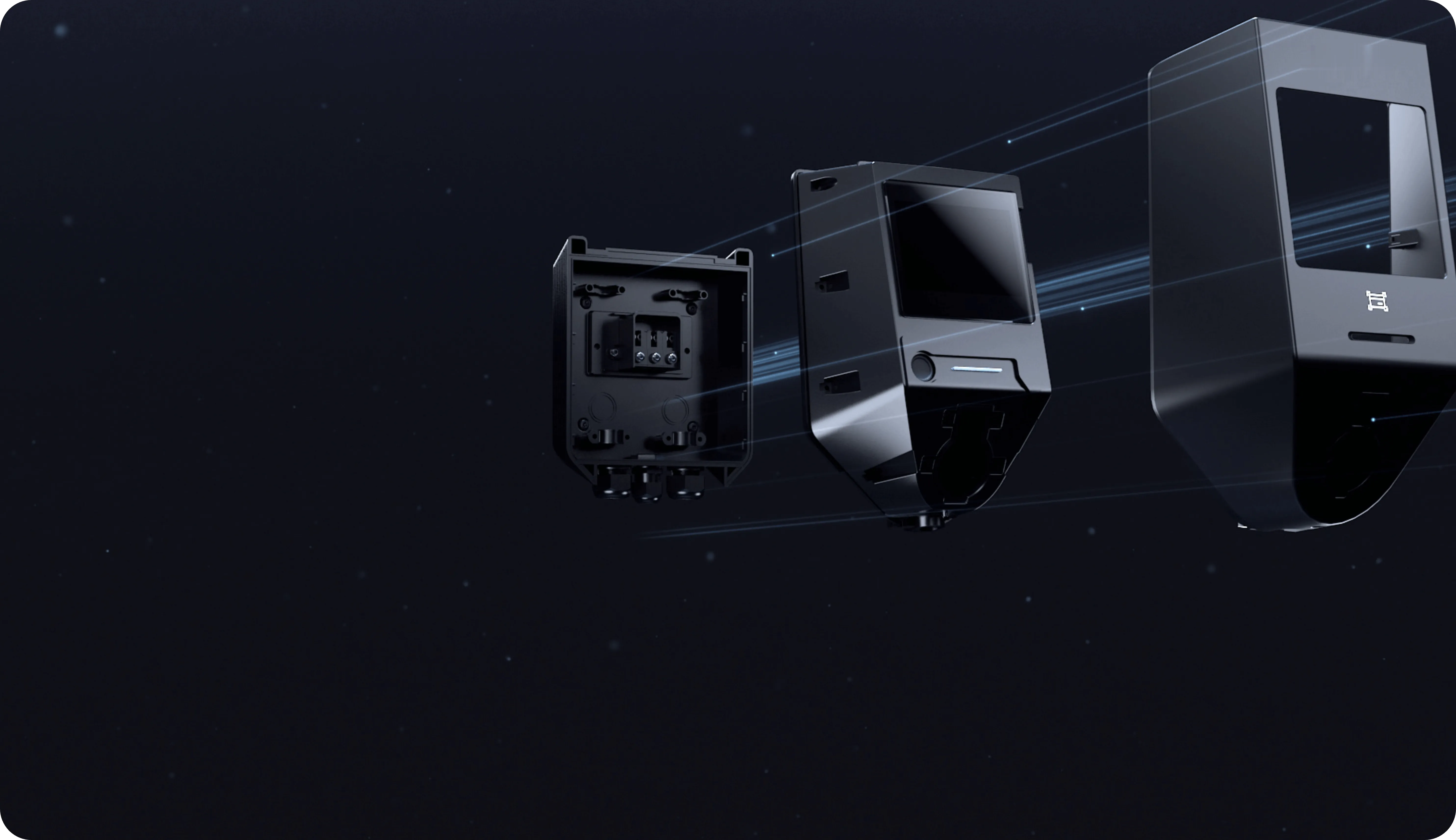 Exploded view van de lader