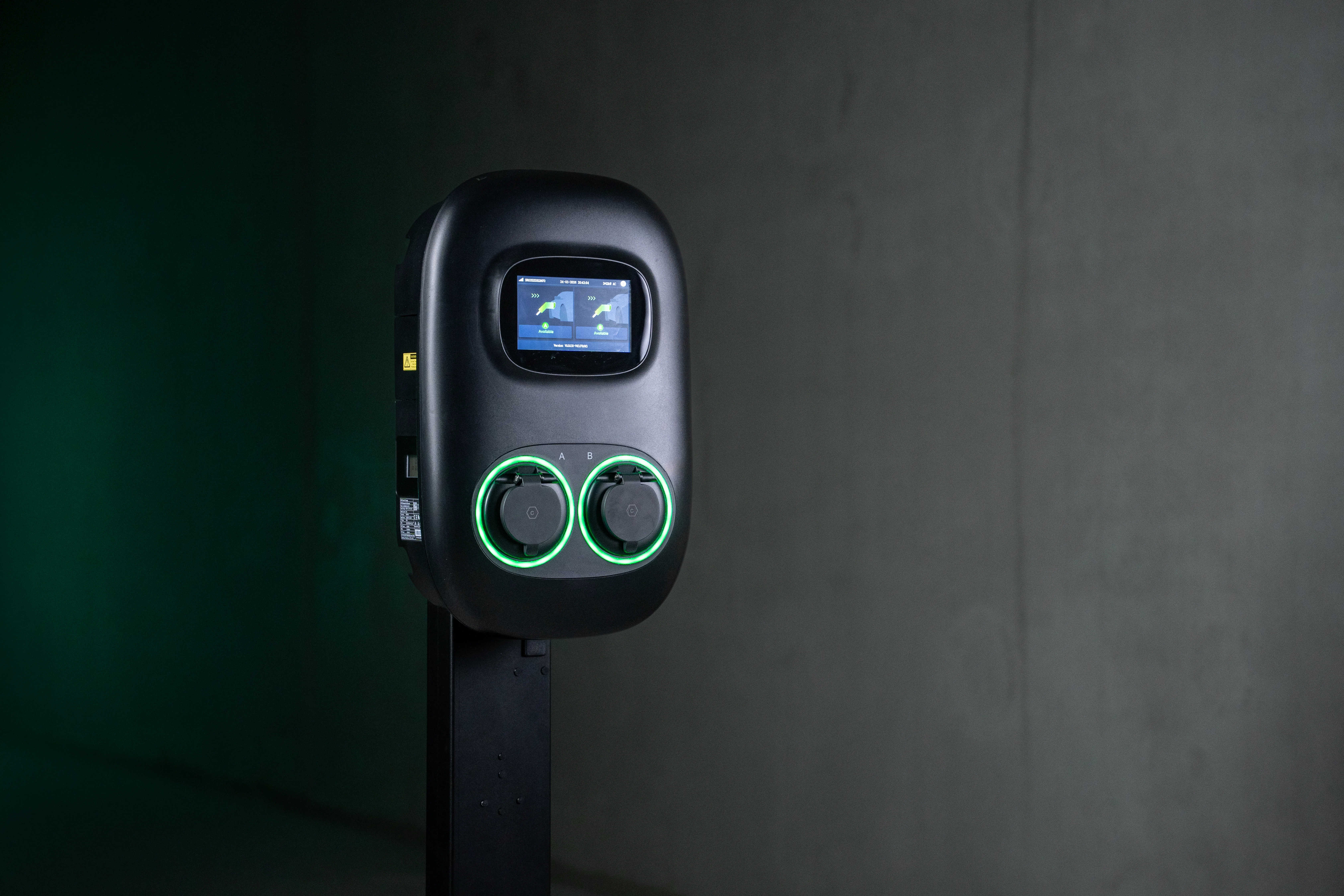 Two Pro charger showing side compartment and display