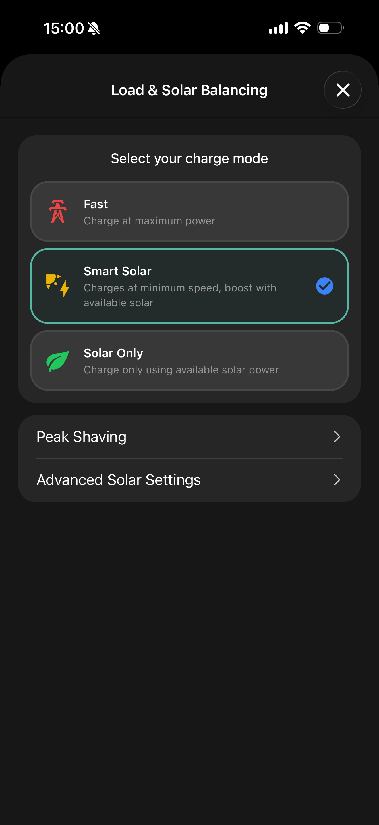 Plugchoice app smart solar charging
