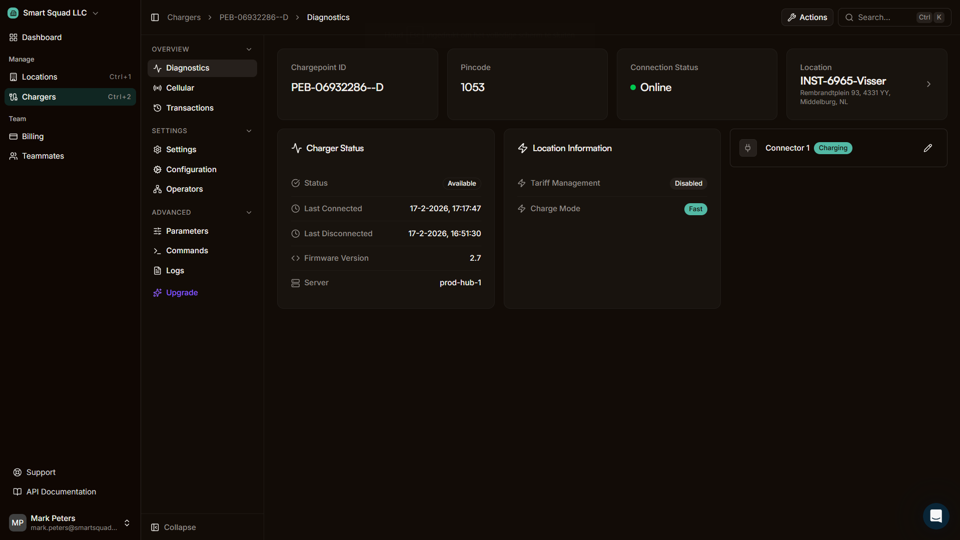 Plugchoice charger diagnostics