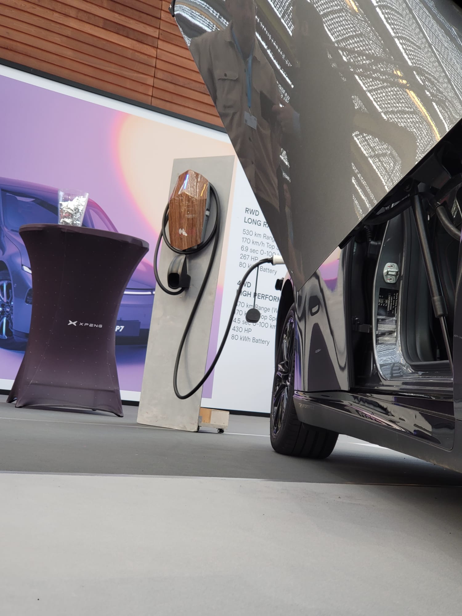 Early charger prototype at trade show