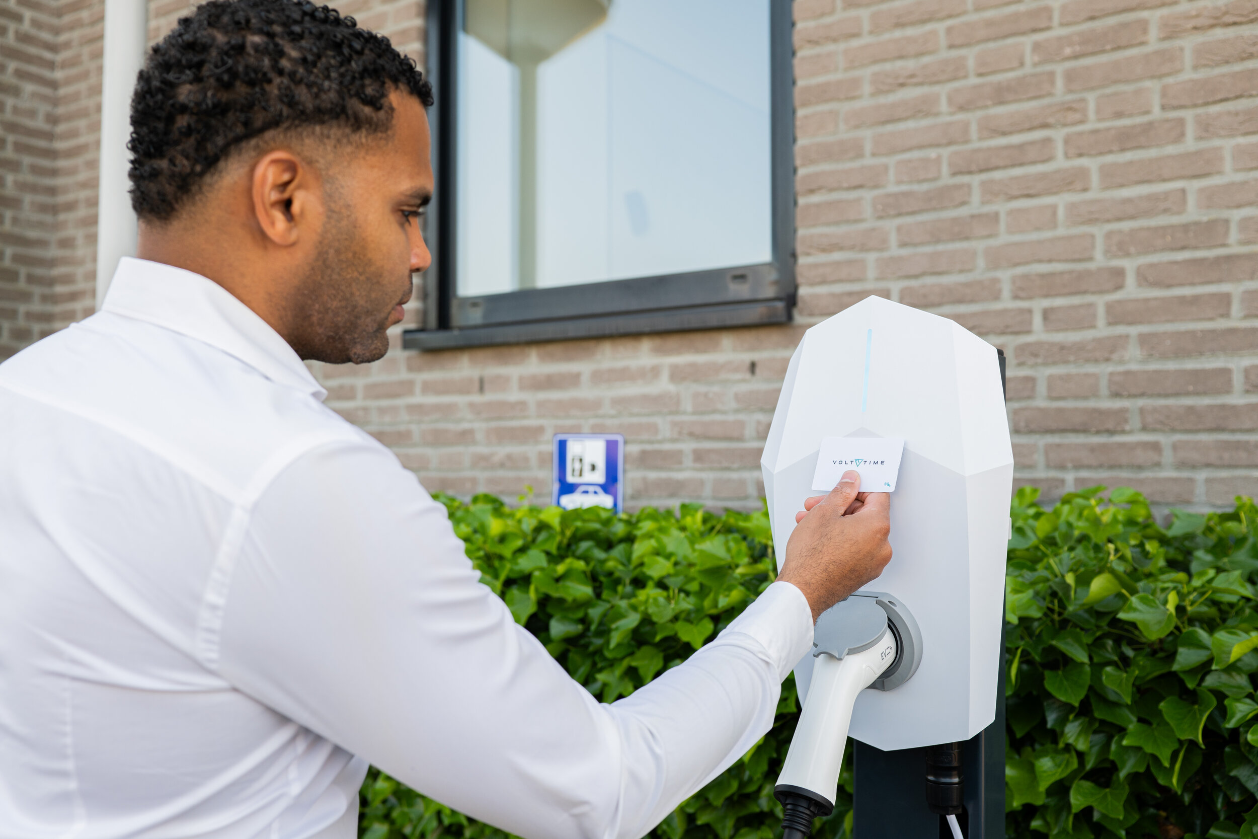 Person using charger