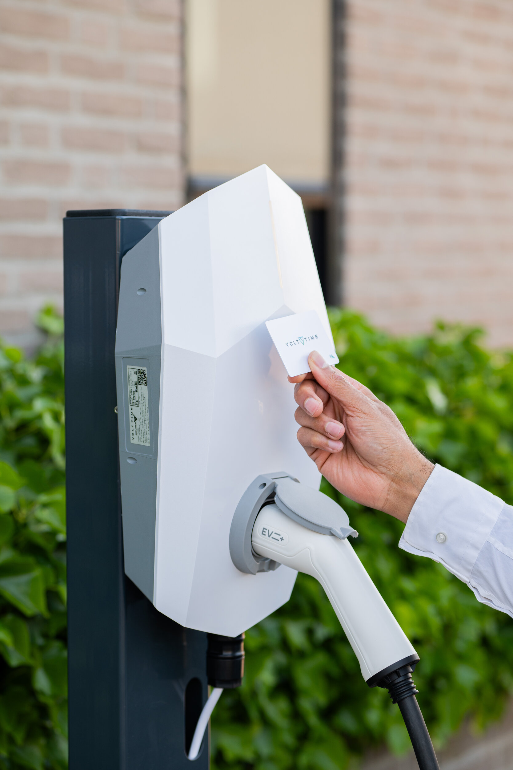RFID card being used on charger
